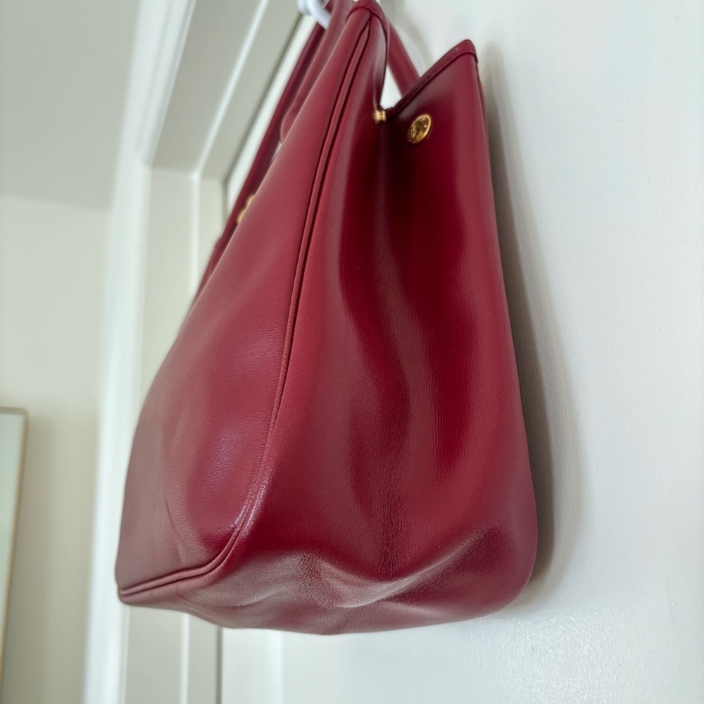Longchamp Roseau Red Leather Handbag - Picture 2 of 16